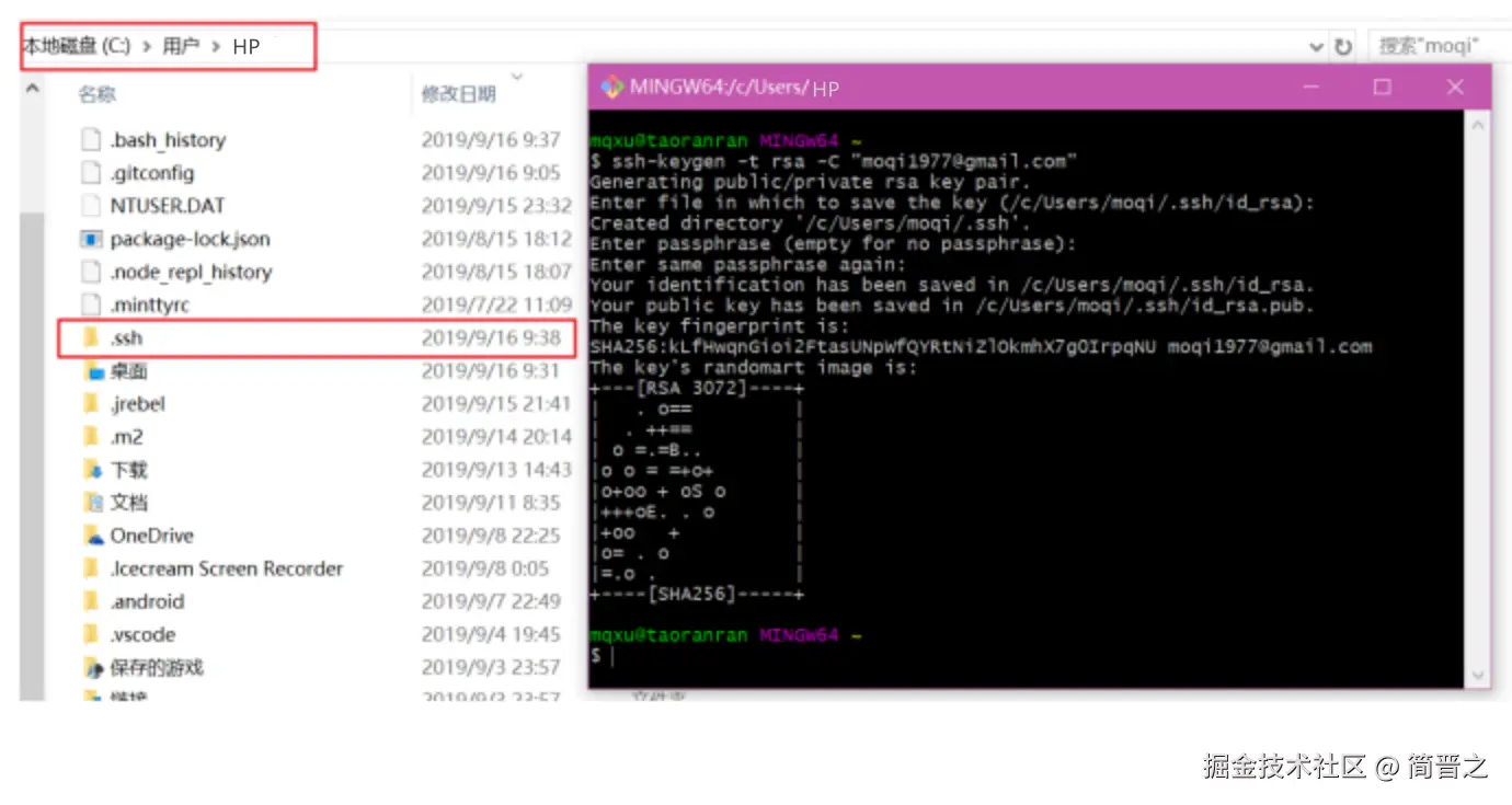 用户根目录下的.ssh文件夹