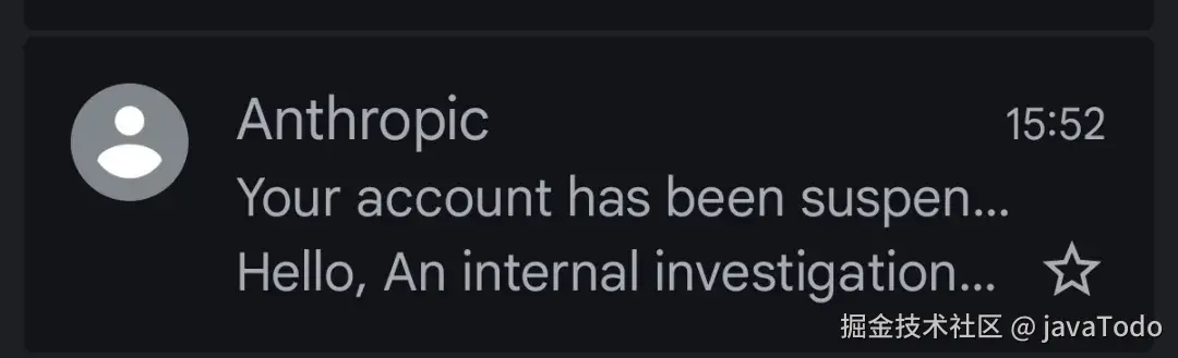 Claude 封号邮件推送通知