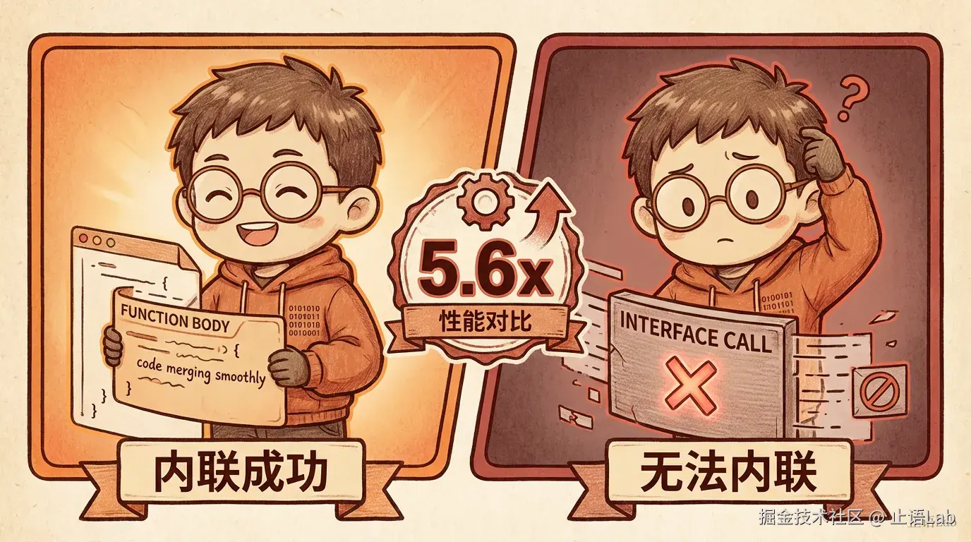 场景图：内联成功 vs 无法内联
