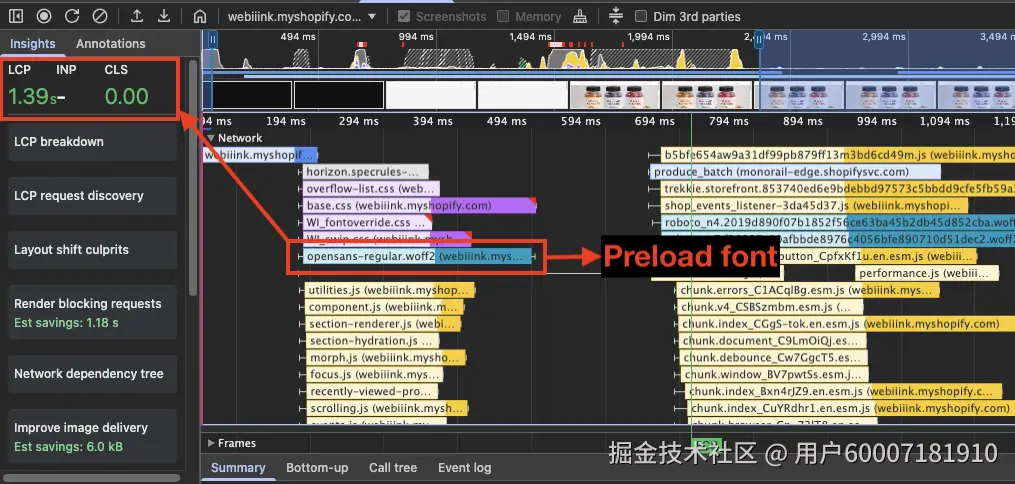 预加载后字体更早下载