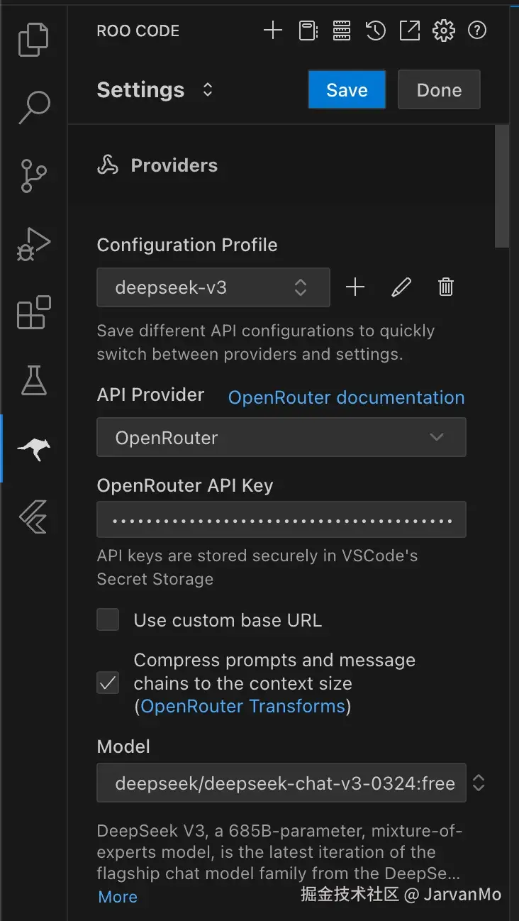 Roo Code API 配置