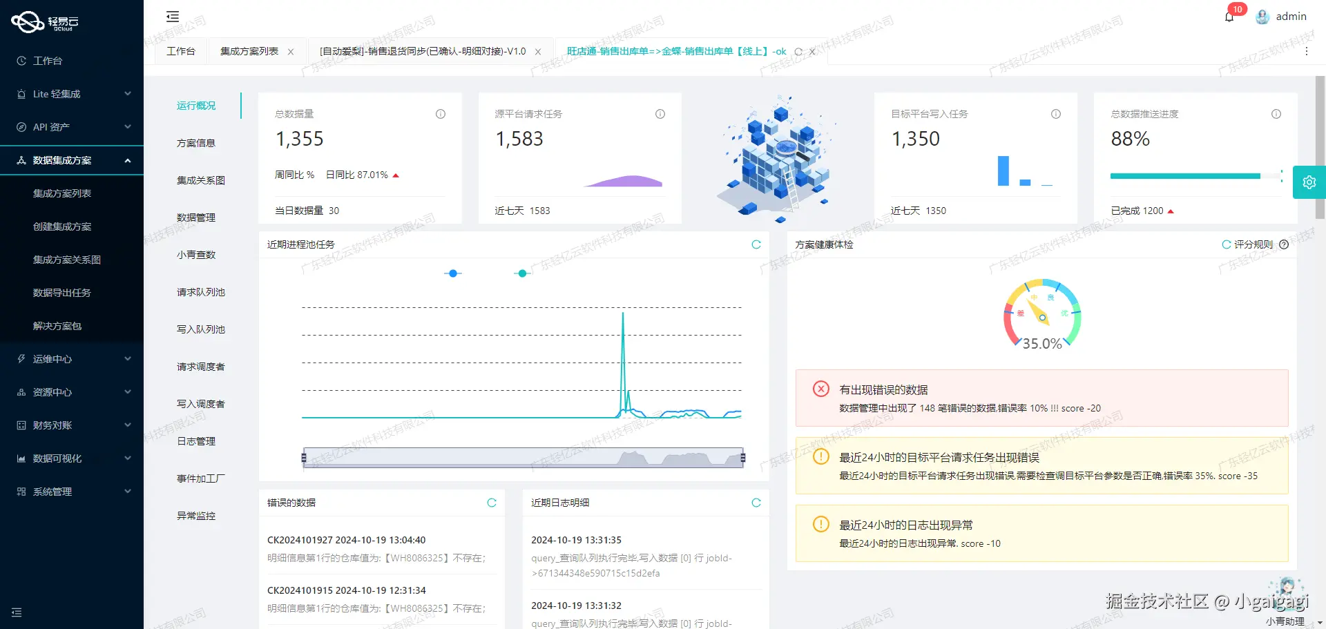 轻易云数据集成平台金蝶集成接口配置