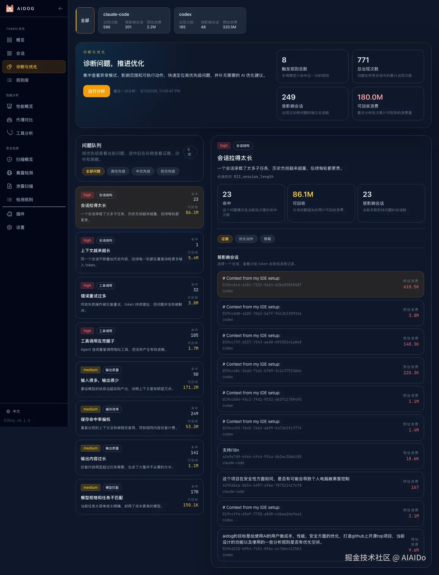 AIDog 诊断与分析页面