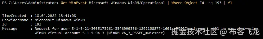 图 10.18 – 使用 WinRM 操作日志进行关联