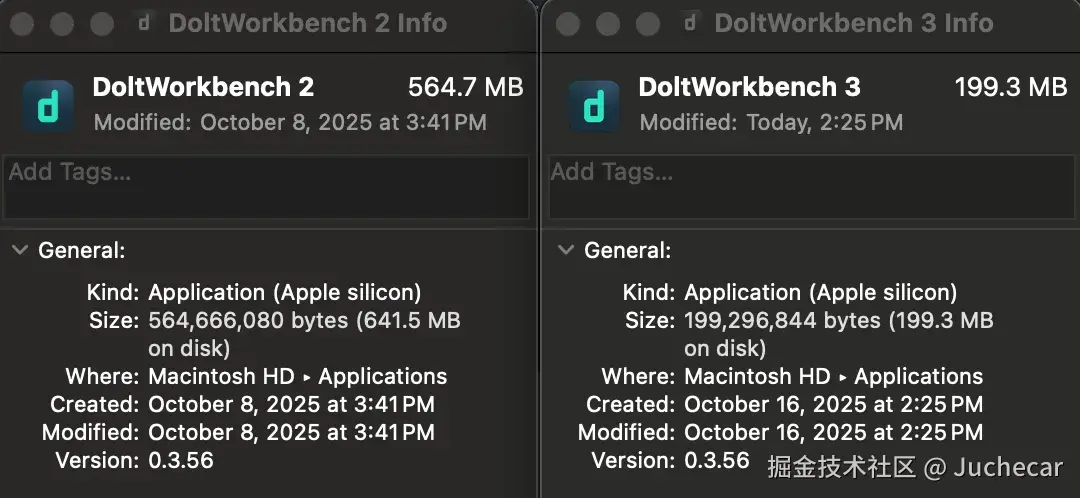 Electron vs. Tauri 应用体积对比