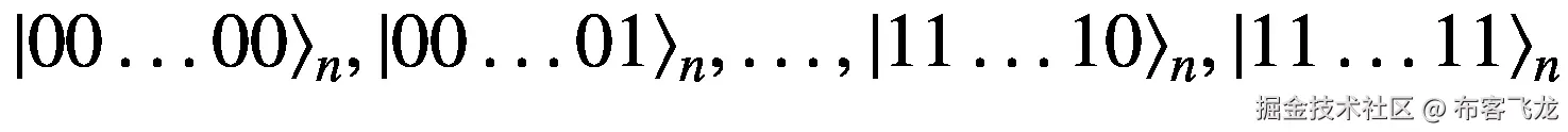 {\left|00\dots 00\right\rangle}_n,{\left|00\dots 01\right\rangle}_n,\dots, {\left|11\dots 10\right\rangle}_n,{\left|11\dots 11\right\rangle}_n