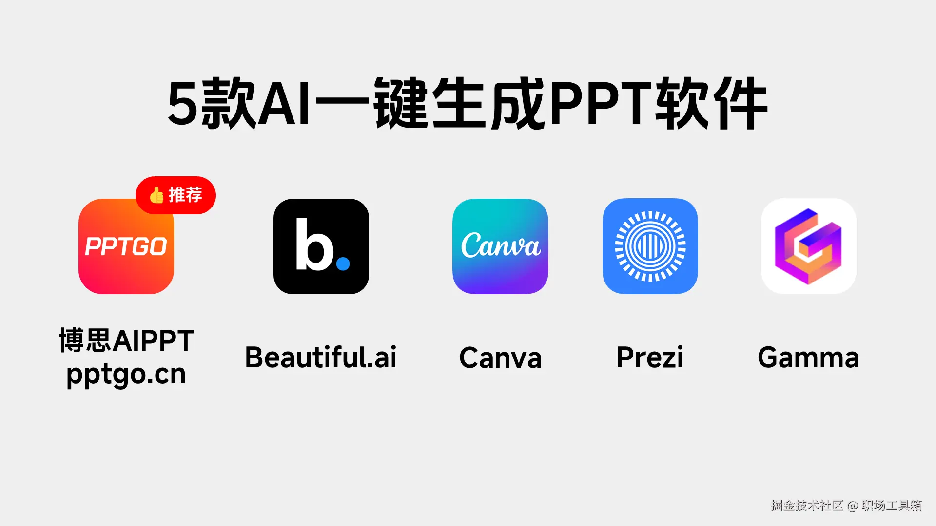 5款AI一键生成ppt软件