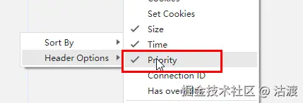 优先级选项开启