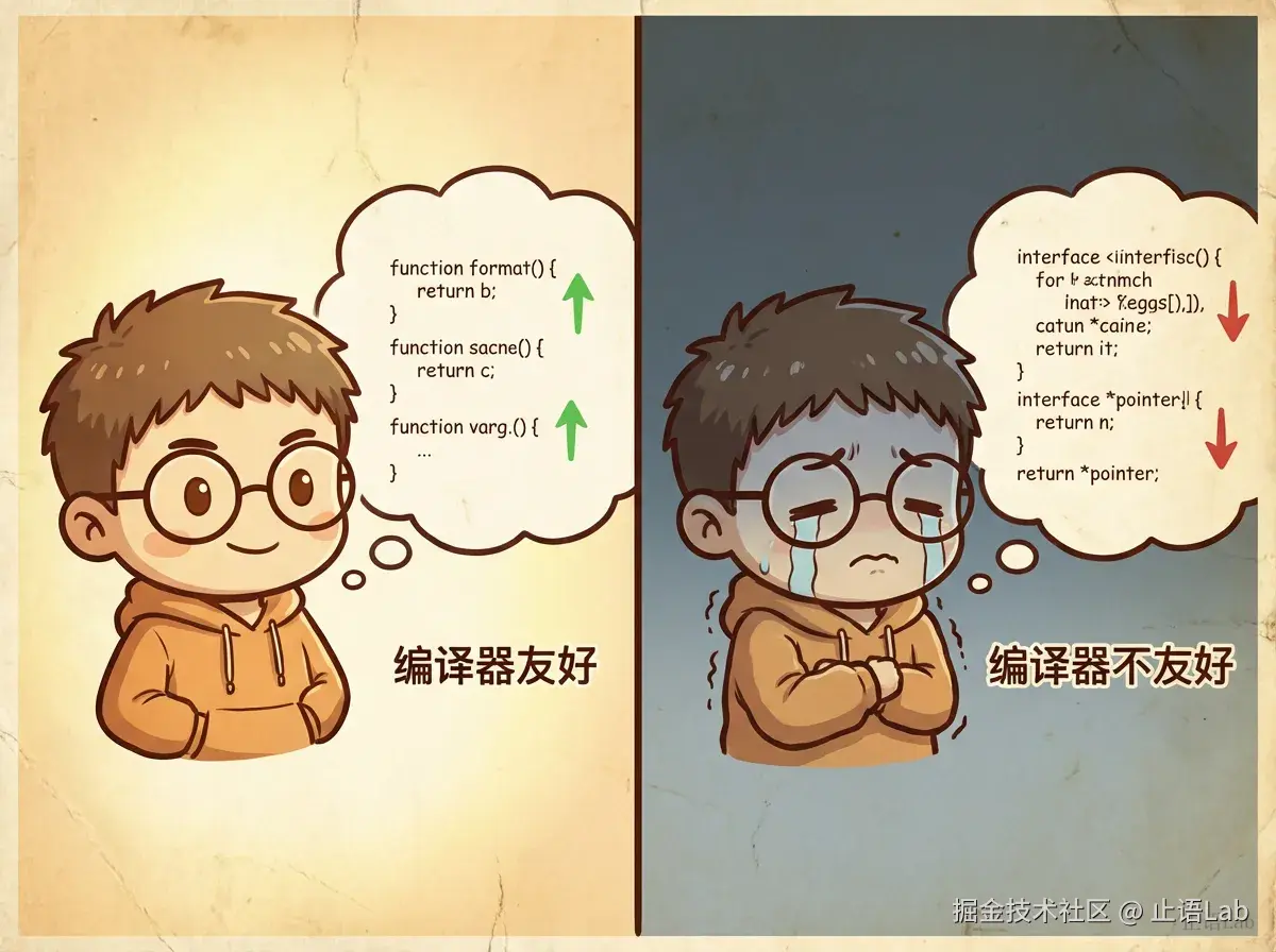 对照图：编译器友好 vs 不友好