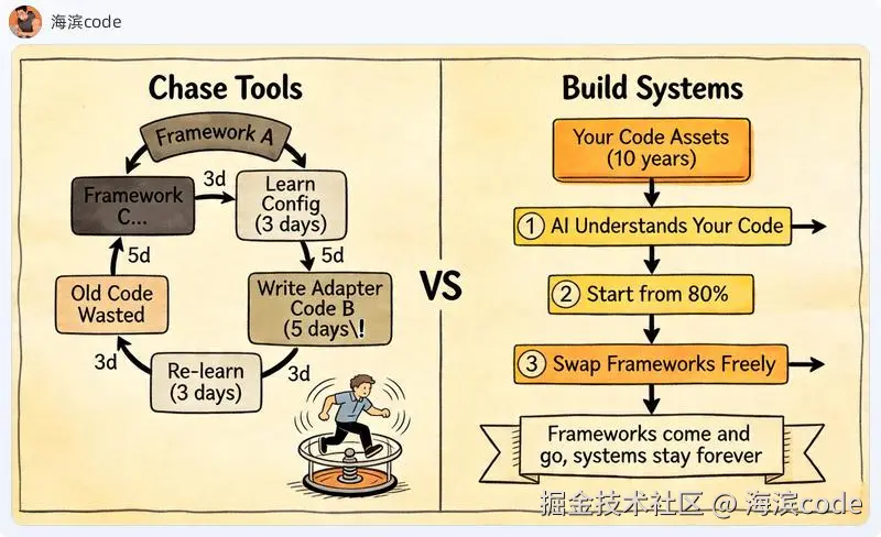 追工具 vs 建体系：两条路径的对比