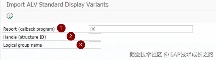 Selection screen of report RKKBALVI