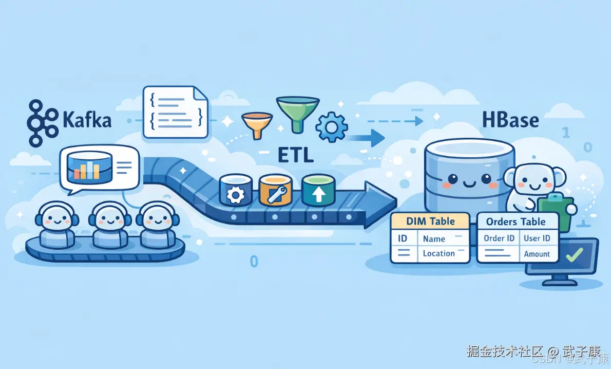 大数据-268 实时数仓-ODS 层 Flink+Kafka+HBase实时流处理：Kafka数据写入维度表实战
