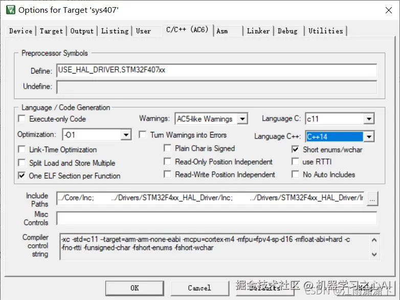 在这里选择语言特性支持