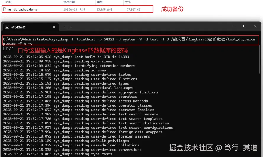 成功备份