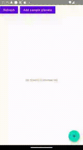 应用程序（全球排名第一的行星观测应用程序）演示：添加示例行星、添加自定义行星、删除行星以及刷新