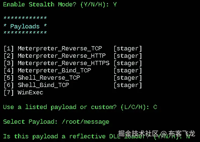 图 7.10 – 指定自定义有效载荷