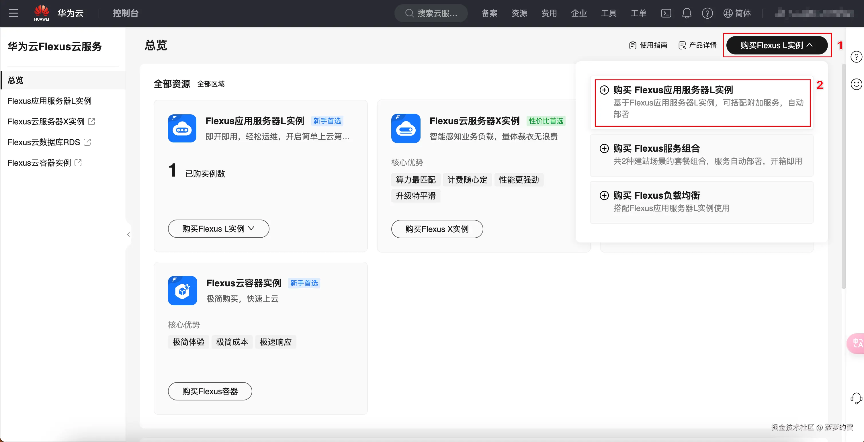 购买 Flexus应用服务器L实例.png
