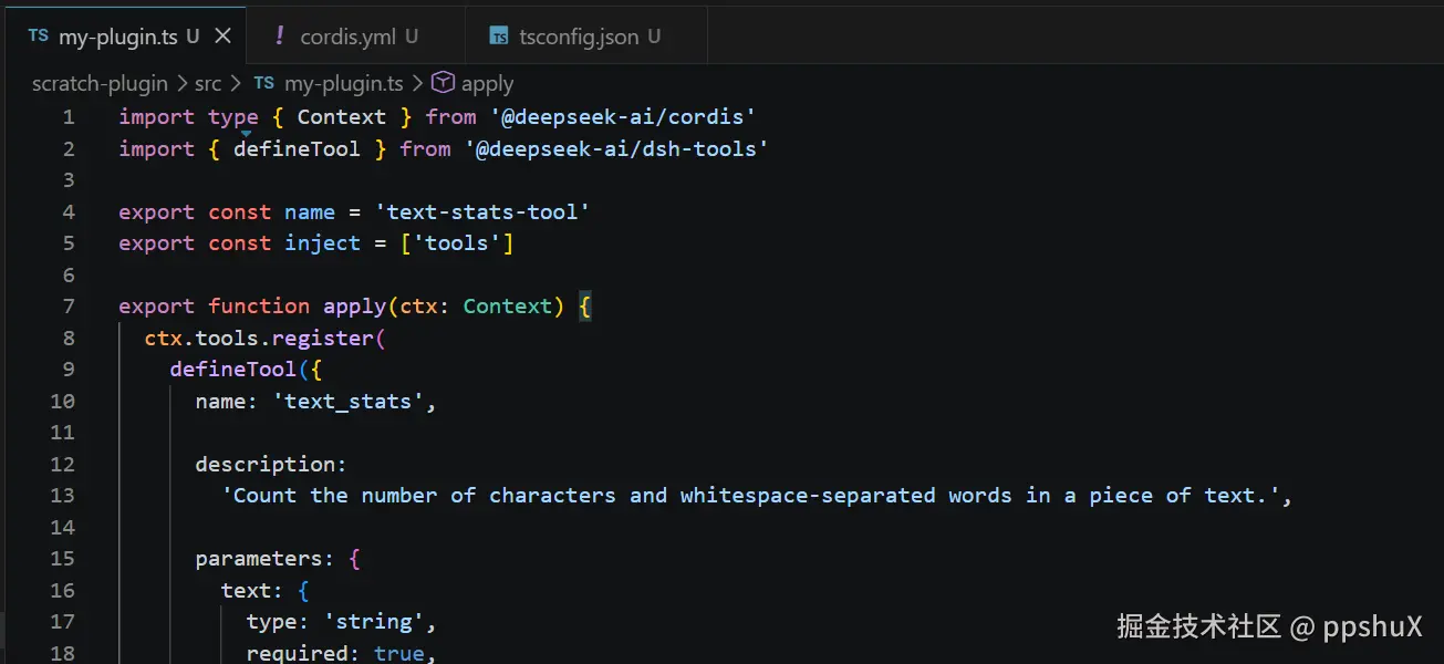åçº§åç Plugin å£°æ tools ä¾èµå¹¶æ³¨å text_stats