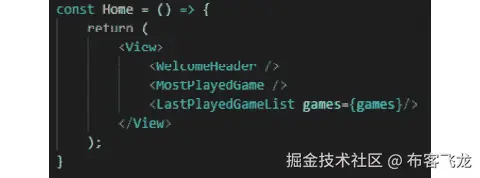 图 4.9 – 我们的 Home 组件与其中的其他组件