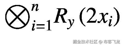 {\bigotimes}_{i=1}^n{R}_y\left(2{x}_i\right)