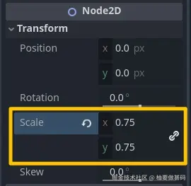调整AnimatedSprite2D的Scale