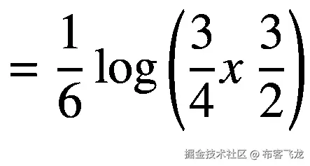=\frac{1}{6}\log \left(\frac{3}{4}x\ \frac{3}{2}\right)