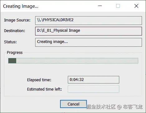 图 8.19 – FTK Imager 创建映像窗口