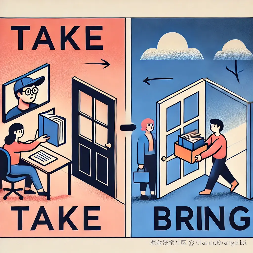 DALL·E 2025-01-02 22.15.48 - An illustration showing two people, one on the left and one on the right. On the left, a person is taking a book from their desk to another location, .webp