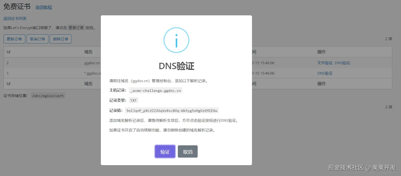 DNS验证