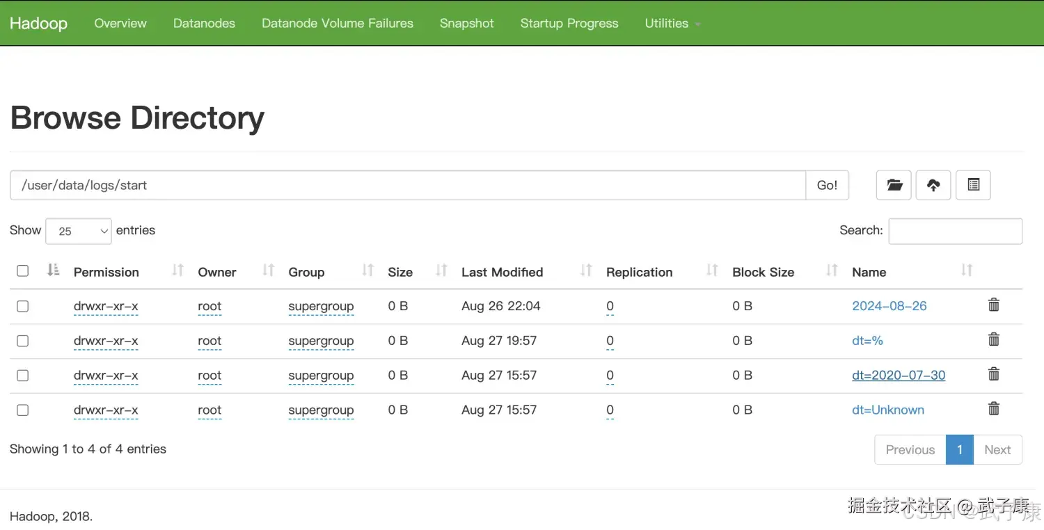 离线数仓 HDFS 数据查看