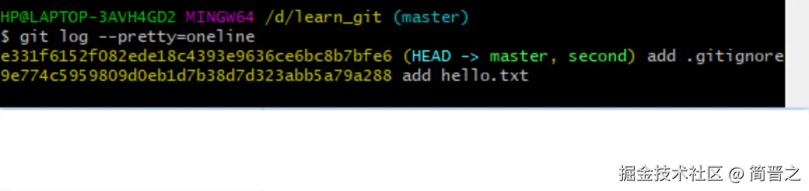 观察master分支提交情况