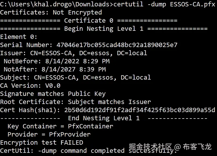 图 8.44 – CA 证书信息