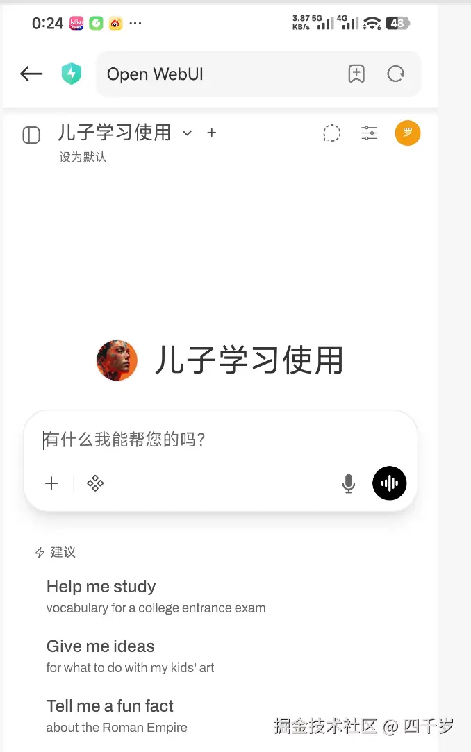 手机上可以使用大模型了