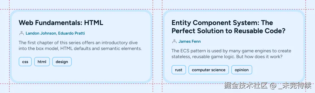 和之前一样的两张卡片，看似没有更新。但实际上，网格线已经变了。