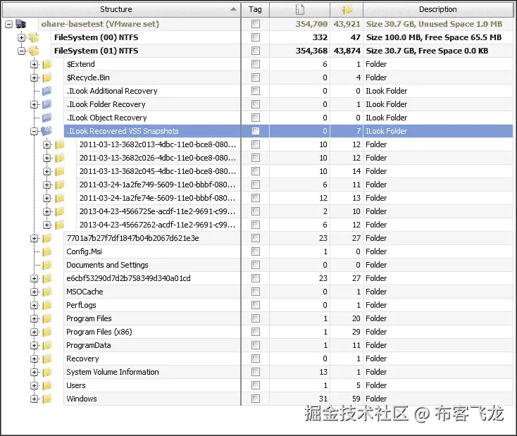 从 VSS 中恢复隐藏数据