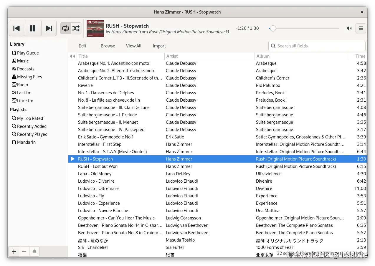 Rhythmbox 原来的模样