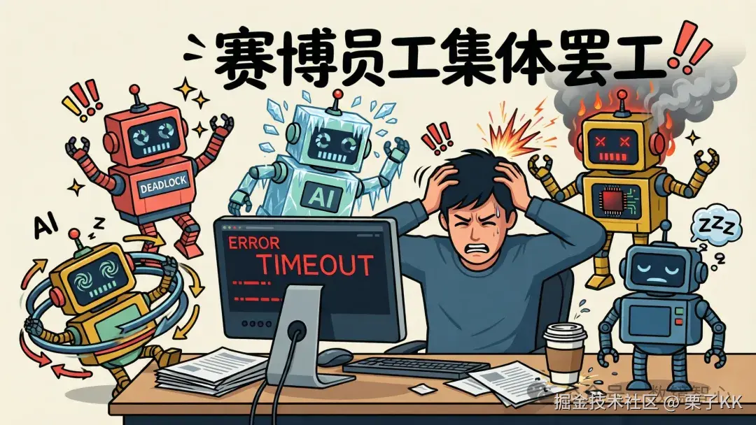 赛博员工集体罢工：死锁、过热、无限循环、原地发呆