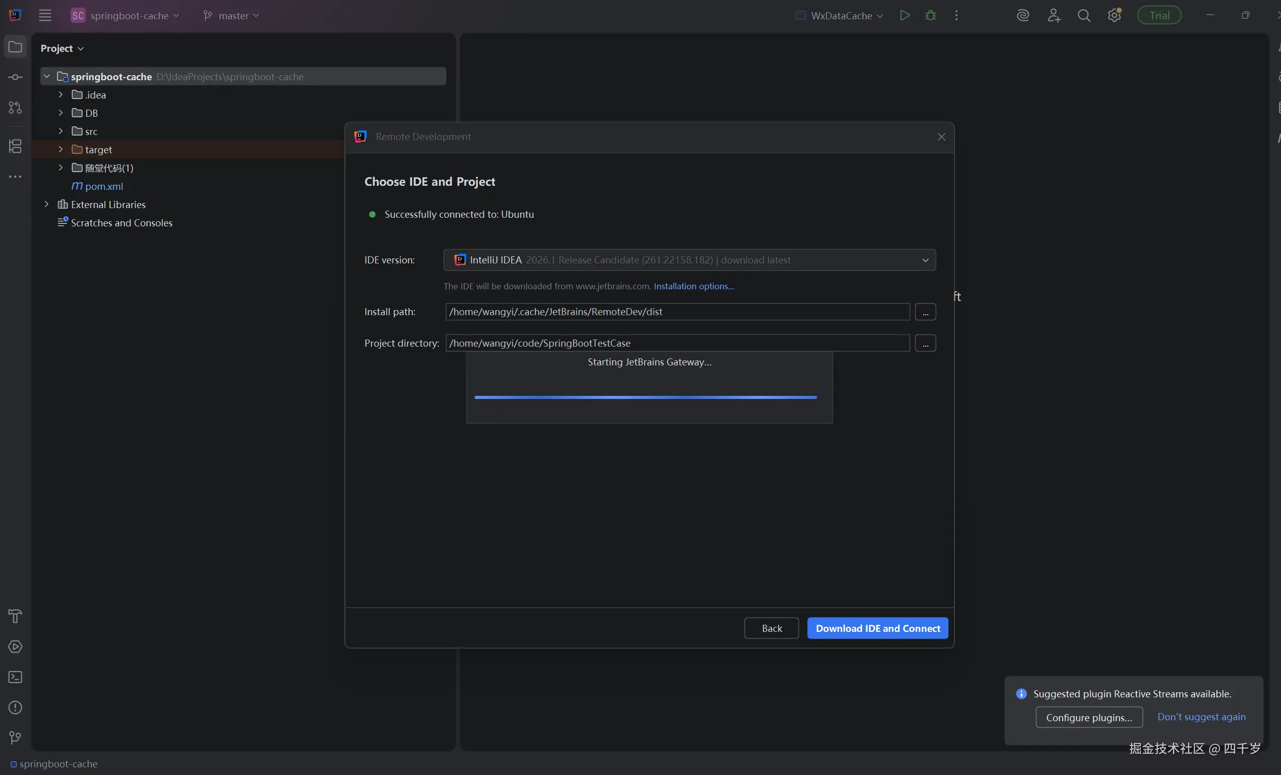 正在下载IDEA 服务端程序