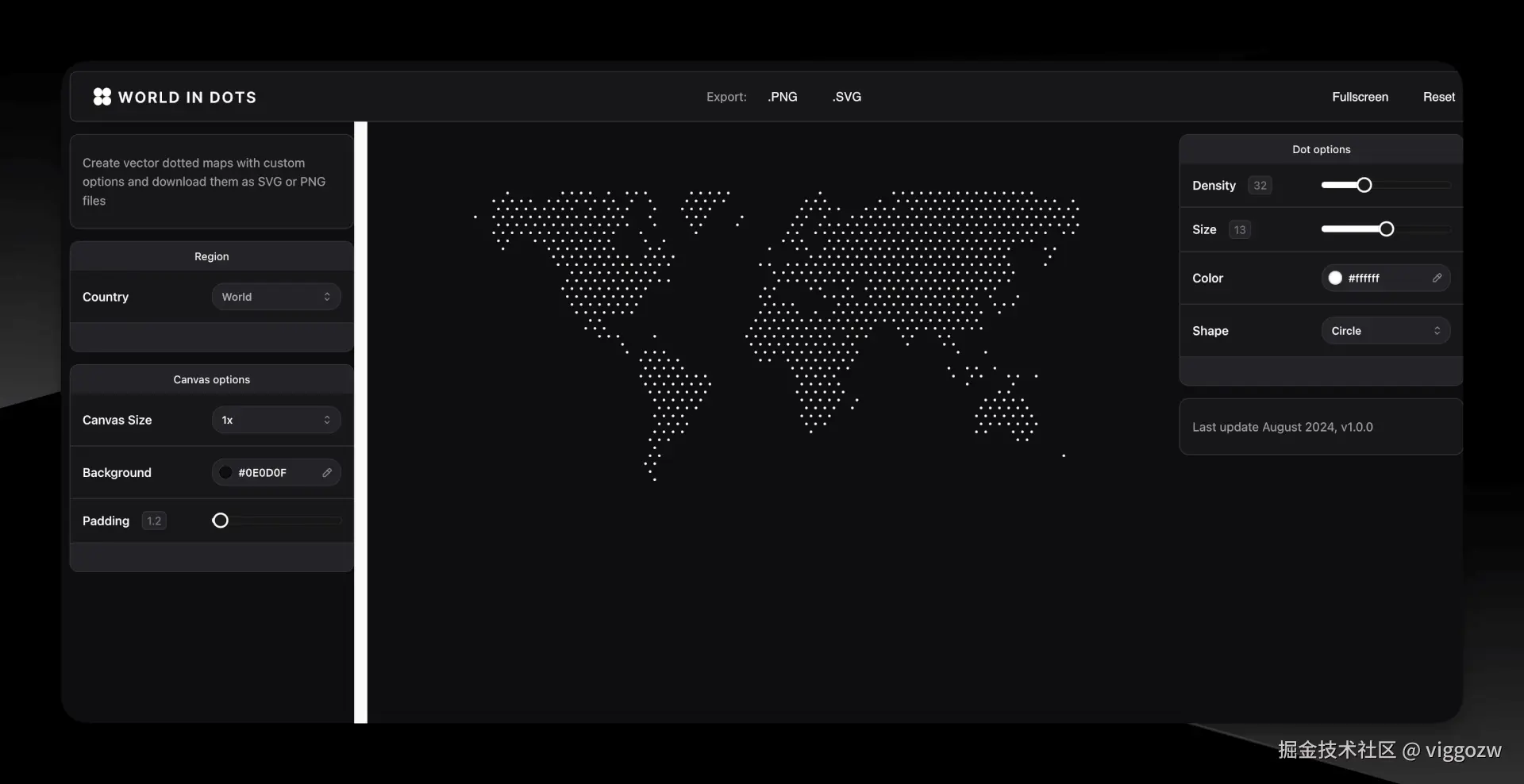 World in Dots - 一键生成点状地图