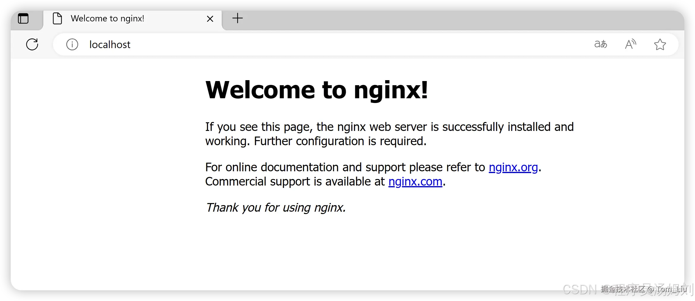 nginx安装成功