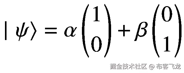 \mid \left.\psi \right\rangle =\alpha \left(\genfrac{}{}{0pt}{}{1}{0}\right)+\beta \left(\genfrac{}{}{0pt}{}{0}{1}\right)