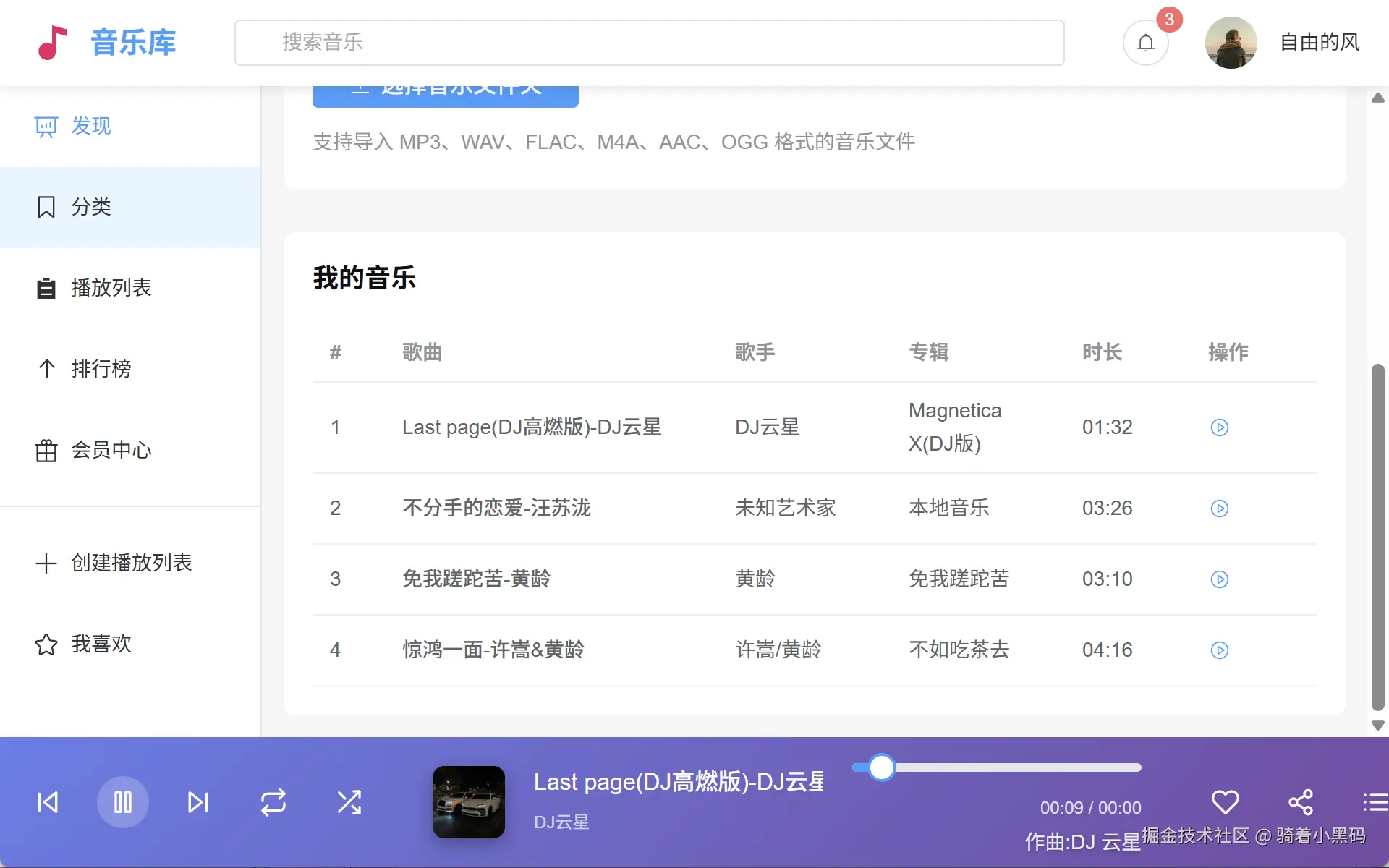 封面和歌词显示