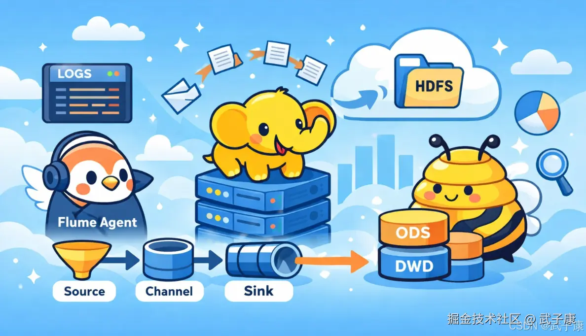 大数据-239 离线数仓 - 广告业务实战：Flume 导入日志到 HDFS，并完成 Hive ODS/DWD 分层加载