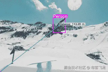 使用 Ultralytics YOLOv8 进行带距离计算的 VisionEye 视图