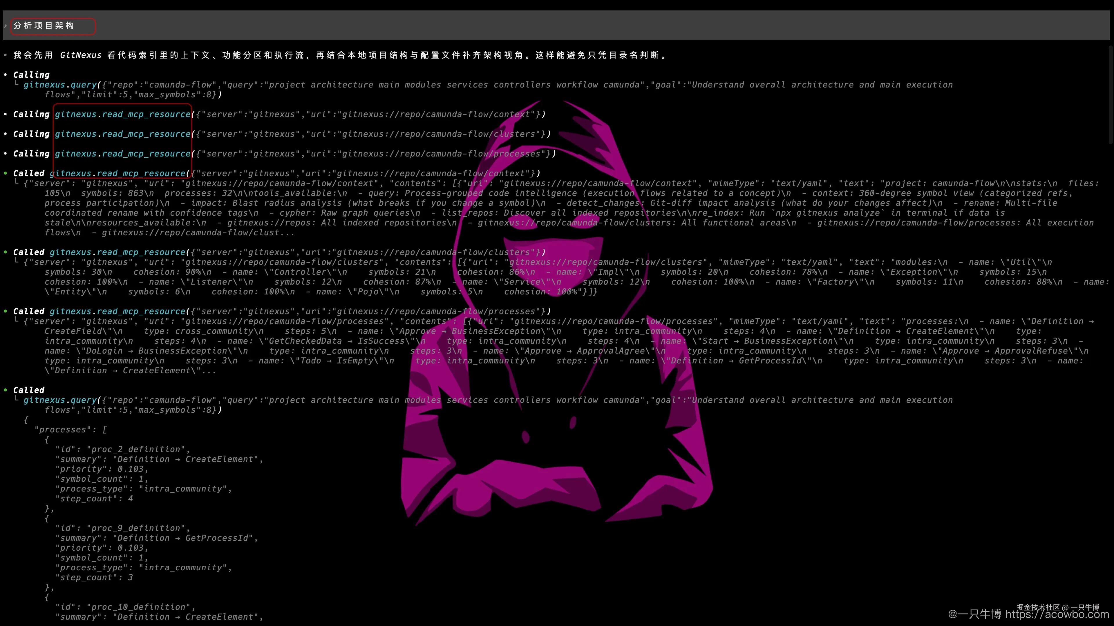 Codex Calling GitNexus to Read Project Context