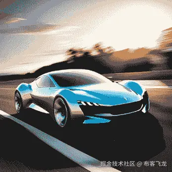 一条路上的一辆蓝色跑车  自动生成的描述