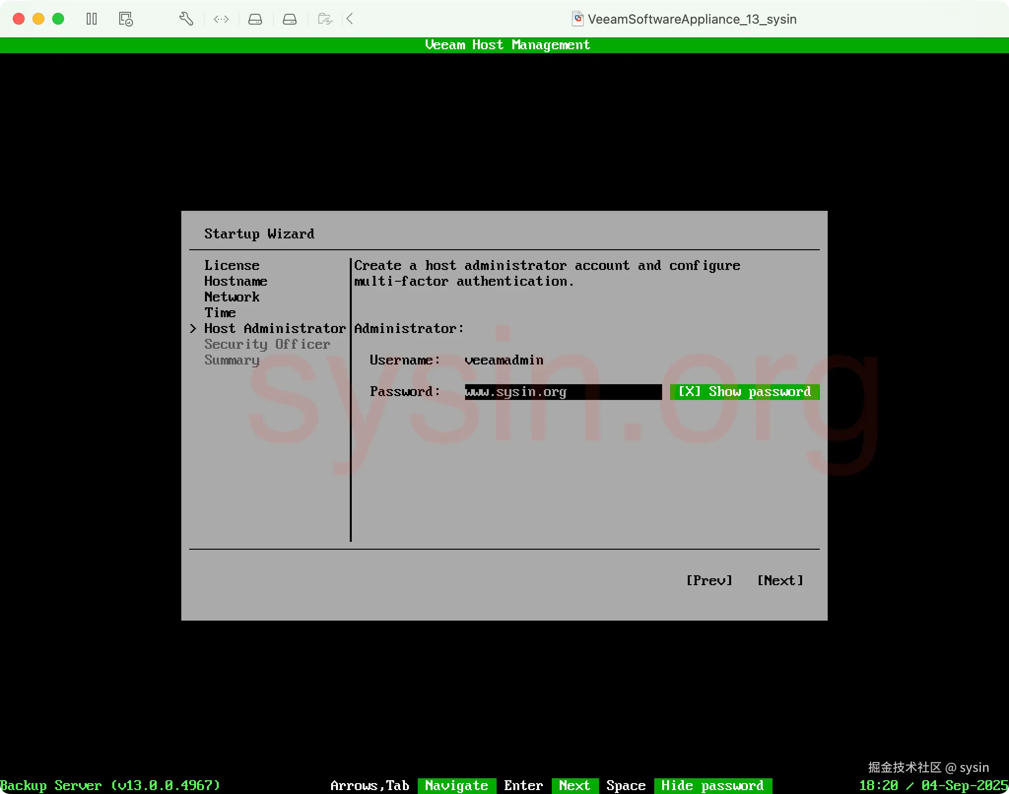 06-设置管理员密码-默认用户名是veeamadmin