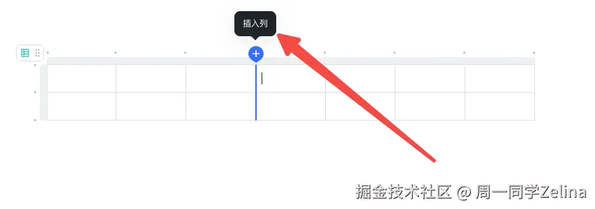 在表格中插入列