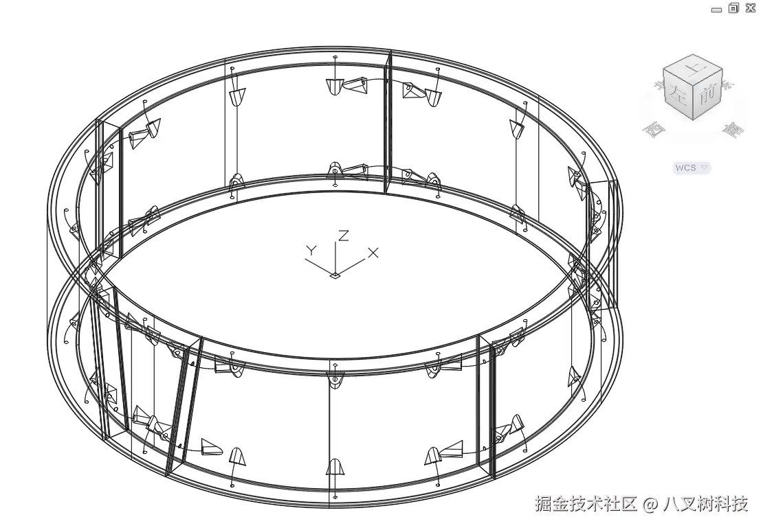 盾构管片三维模型图-3D视角