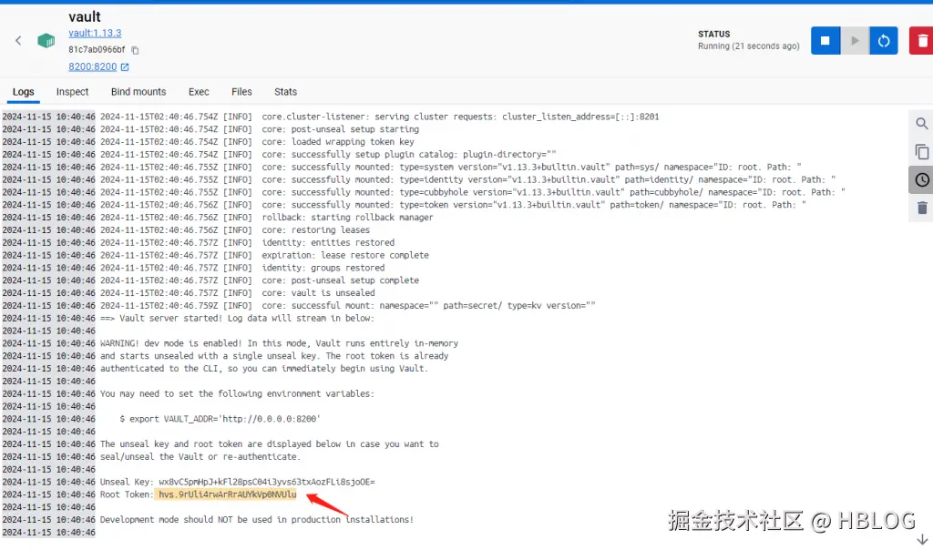 root token